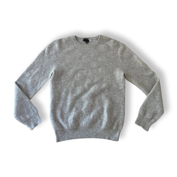Saks Fifth Avenue textured gray cashmere sweater size M - Picture 1 of 3